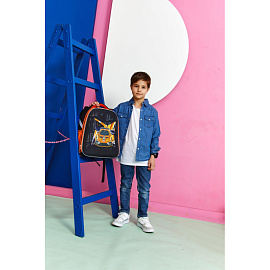 Ранец Комус Класс Basic Urban Car анатомический черный с двумя отделениями