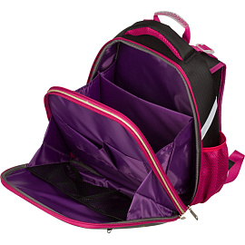 Ранец Комус Класс Basic Звездное небо анатомический черный с двумя отделениями