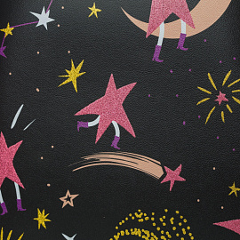 Ранец Комус Класс Basic Звездное небо анатомический черный с двумя отделениями