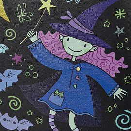 Ранец Комус Класс Basic Ведьмочка анатомический черный с двумя отделениями