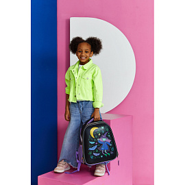 Ранец Комус Класс Basic Ведьмочка анатомический черный с двумя отделениями