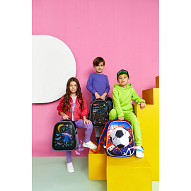 Ранец Комус Класс Basic Ведьмочка анатомический черный с двумя отделениями