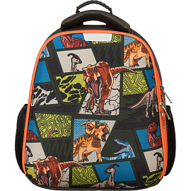 Ранец Комус Класс Basic Дино Комикс анатомический синий с двумя отделениями