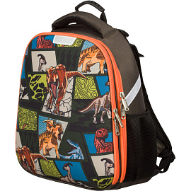 Ранец Комус Класс Basic Дино Комикс анатомический синий с двумя отделениями