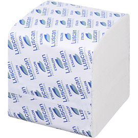 Бумага туалетная листовая Luscan Professional T3 2-слойная белая (15 пачек по 250 листов)