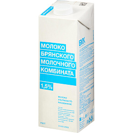 Молоко БМК ультрапастеризованное 1.5% 975 мл