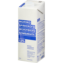 Молоко БМК ультрапастеризованное 3.2% 975 мл