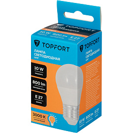 Лампа светодиодная TOPFORT 10 Вт E27 G 3000 К 800 Лм матовая