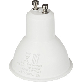 Лампа светодиодная TOPFORT 6 Вт GU10 MR 4000 К 430 Лм матовая