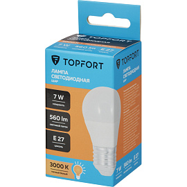 Лампа светодиодная TOPFORT 7 Вт E27 G 3000 К 560 Лм матовая