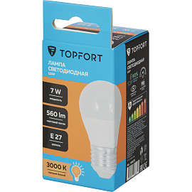 Лампа светодиодная TOPFORT 7 Вт E27 G 3000 К 560 Лм матовая