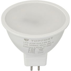 Лампа светодиодная TOPFORT 6 Вт GU5.3 MR 4000 К 480 Лм матовая