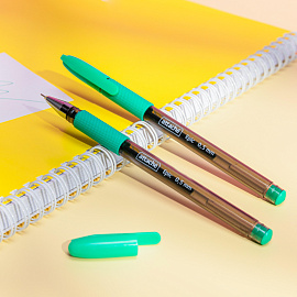 Ручка гелевая неавтоматическая Attache Epic зеленая (толщина линии 0.5 мм)