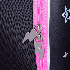 Ранец Комус Класс Gloss Галографик Батерфляй черный с двумя отделениями