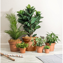 Горшок для цветов с поддоном Idiland Mint 10.7 л терракотовый (22.7x31 см)