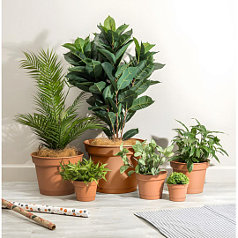 Горшок для цветов с поддоном Idiland Mint 10.7 л терракотовый (22.7x31 см)