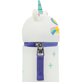 Пенал-тубус односекционный Комус Класс Единорог белый