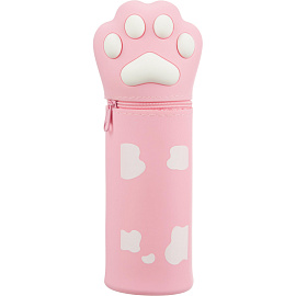 Пенал-тубус односекционный Комус Класс Кошачья лапа розовый