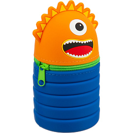 Пенал-тубус односекционный Комус Класс Монстрик оранжевый