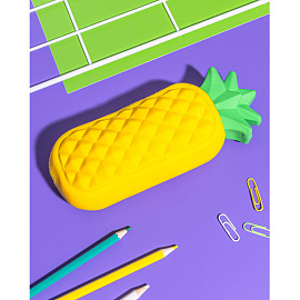 Пенал-тубус односекционный Комус Класс Ананас желтый