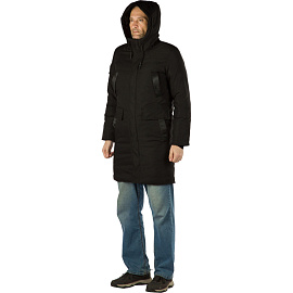 Куртка-парка рабочая зимняя мужская черная (размер 52, рост 176-182)