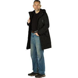 Куртка-парка рабочая зимняя мужская черная (размер 58, рост 176-182)