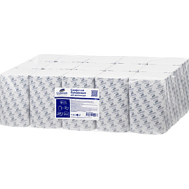 Салфетки бумажные для диспенсера Luscan Professional 16.8x23 см белые 2-слойные 200 листов (15 пачек в упаковке)