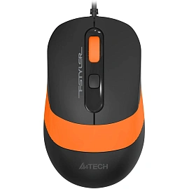 Мышь проводная A4Tech Fstyler FM10S чёрная/оранжевая (FM10S USB ORANGE)