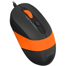 Мышь проводная A4Tech Fstyler FM10S чёрная/оранжевая (FM10S USB ORANGE)
