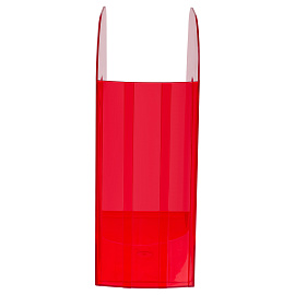 Лоток для бумаг вертикальный СТАММ "Фаворит", тонированный красный, ширина 90мм