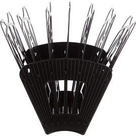 Лоток вертикальный веерный для бумаг Attache Economy 230 мм пластиковый черный 6 отделений