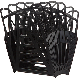 Лоток вертикальный веерный для бумаг Attache Economy 230 мм пластиковый черный 6 отделений