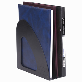 Лоток вертикальный для бумаг BRAUBERG "Delta", 240х90х240 мм, черный, 237239 фото Лоток вертикальный для бумаг BRAUBERG "Delta", 240х90х240 мм, черный, 237239