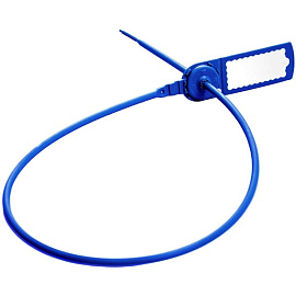 Пломба номерная пластиковая универсальная синяя 525 мм (1000 штук в упаковке)