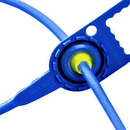 Пломба номерная пластиковая универсальная синяя 525 мм (1000 штук в упаковке)