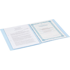 Папка файловая Комус Русская серия Arctic 20 файлов 17/0.9 A4 голубая