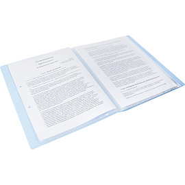 Папка файловая Комус Русская серия Arctic 40 файлов 32/0.9 A4 голубая