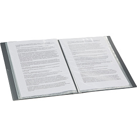 Папка файловая Комус Русская серия Mountain 20 файлов 17/0.9 A4 серая