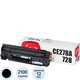 Картридж лазерный Sakura 78A/728 CE278A/3500B010 для HP/Canon чёрный совместимый