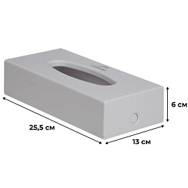 Диспенсер для салфеток Luscan настольный пластиковый белый