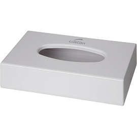 Диспенсер для салфеток Luscan настольный пластиковый белый