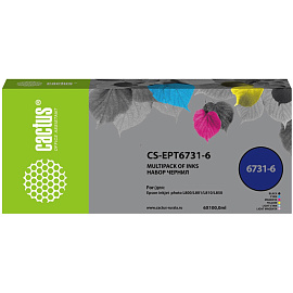 Чернила Cactus CS-EPT6731-6 для Epson цветные совместимые повышенной емкости