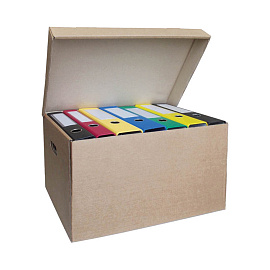 Короб архивный OfficeSpace "Делопроизводство", 480*325*295, крафт фото Короб архивный OfficeSpace "Делопроизводство", 480*325*295, крафт