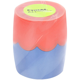 Подставка-стакан СТАММ, пластиковая, двухцветная сине-красная