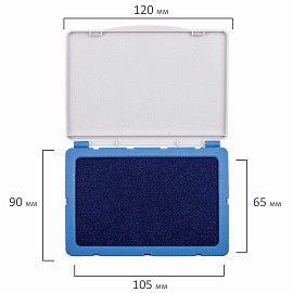 Штемпельная подушка BRAUBERG, 120х90 мм (рабочая поверхность 105х65 мм), синяя краска, 236866 фото Штемпельная подушка BRAUBERG, 120х90 мм (рабочая поверхность 105х65 мм), синяя краска, 236866