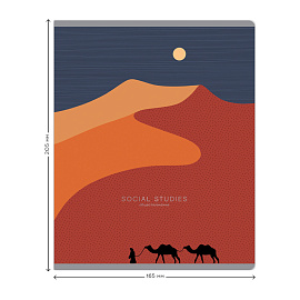 Тетрадь предметная 48л. Greenwich Line "Skyline" - Обществознание, "софт-тач" ламинация, тиснение фольгой, 70г/м2