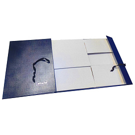 Короб архивный складной на 2-х завязках Attache А4 200 мм синий до 2000 листов