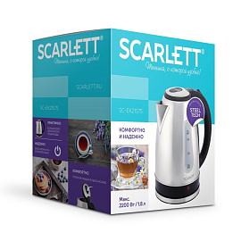 Чайник электрический Scarlett SC-EK21S75 серебристый