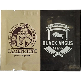 Салфетки влажные с лого Гамбринус 80x60 мм освеж. (1200шт/уп)