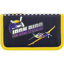 Пенал односекционный Комус класс Iron Bird синий